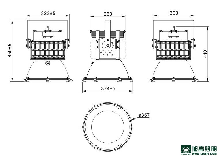 高檔高端SWK205-100w高效LED工礦燈，LED工廠燈廠家直銷，LED節(jié)能燈體育場館